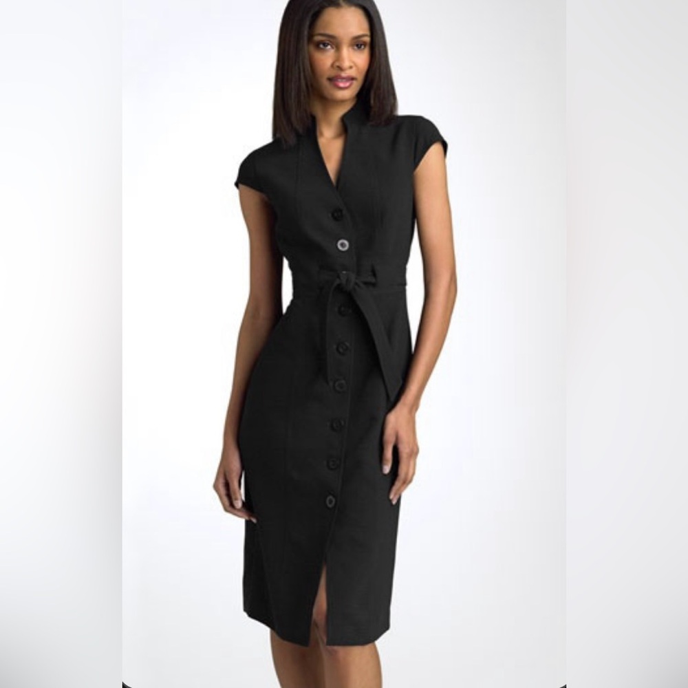Calvin Klein Tie Front Shirtdress